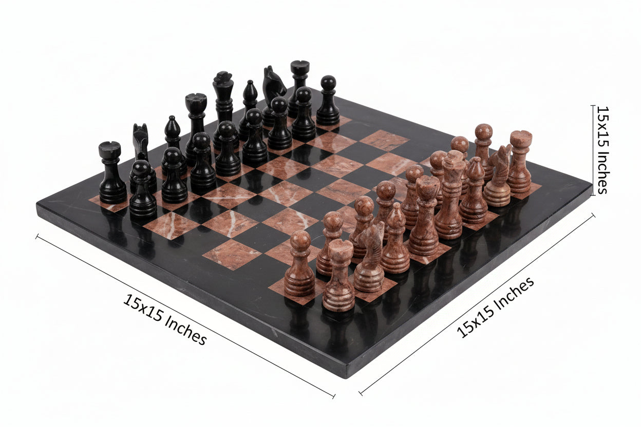 handcrafted Black and Pink Chessboard