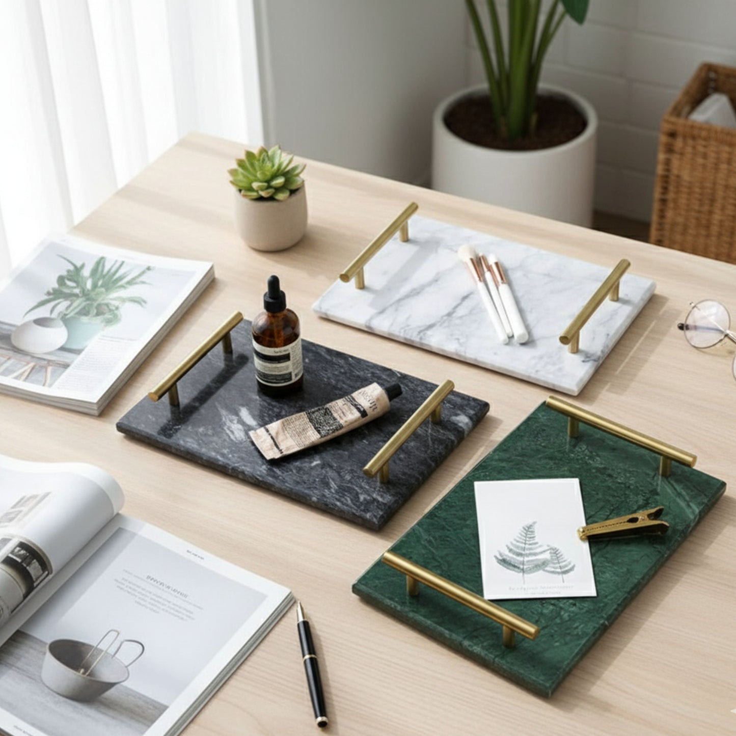 Green Marble Platter
