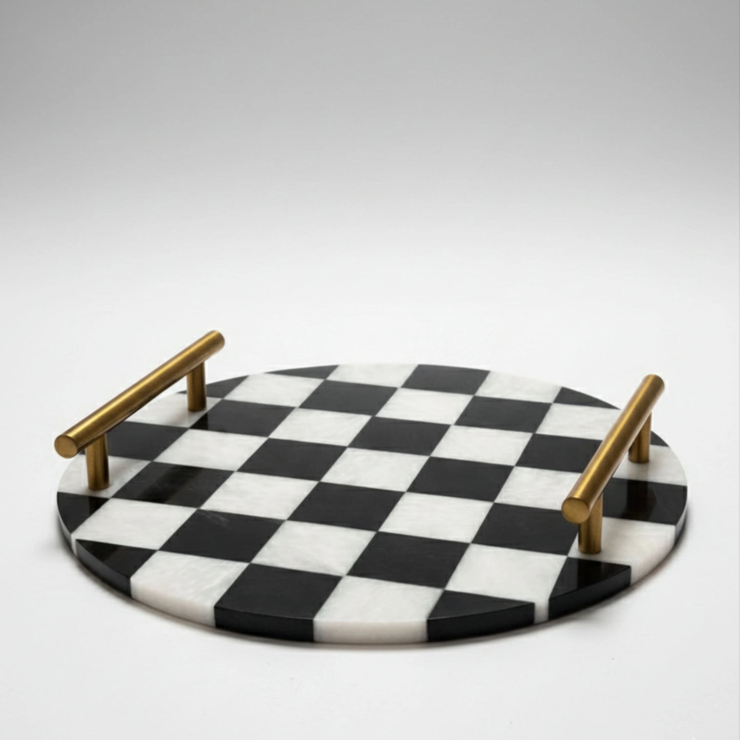 Chess Round Marble Tray - Premium Checkmate Collection