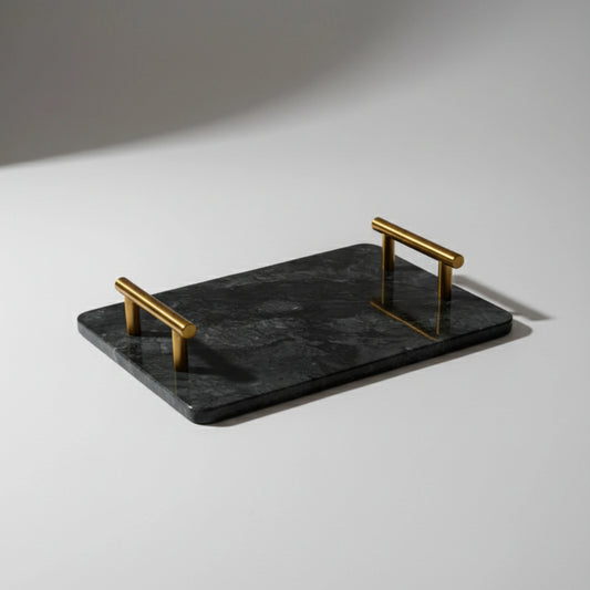 Black Marble Platter –  Noir Collection