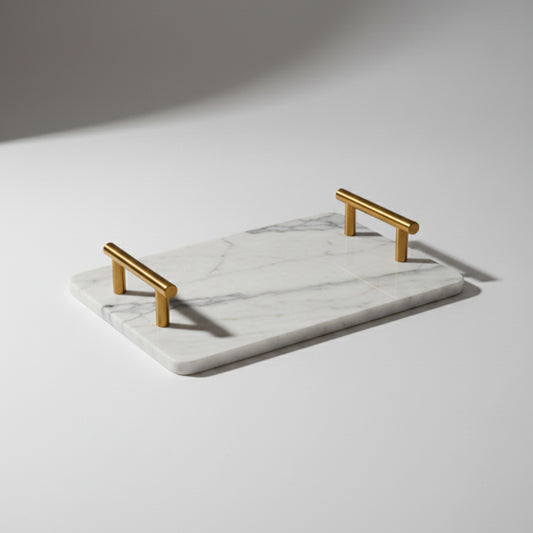 White Marble Platter –  Serene Collection