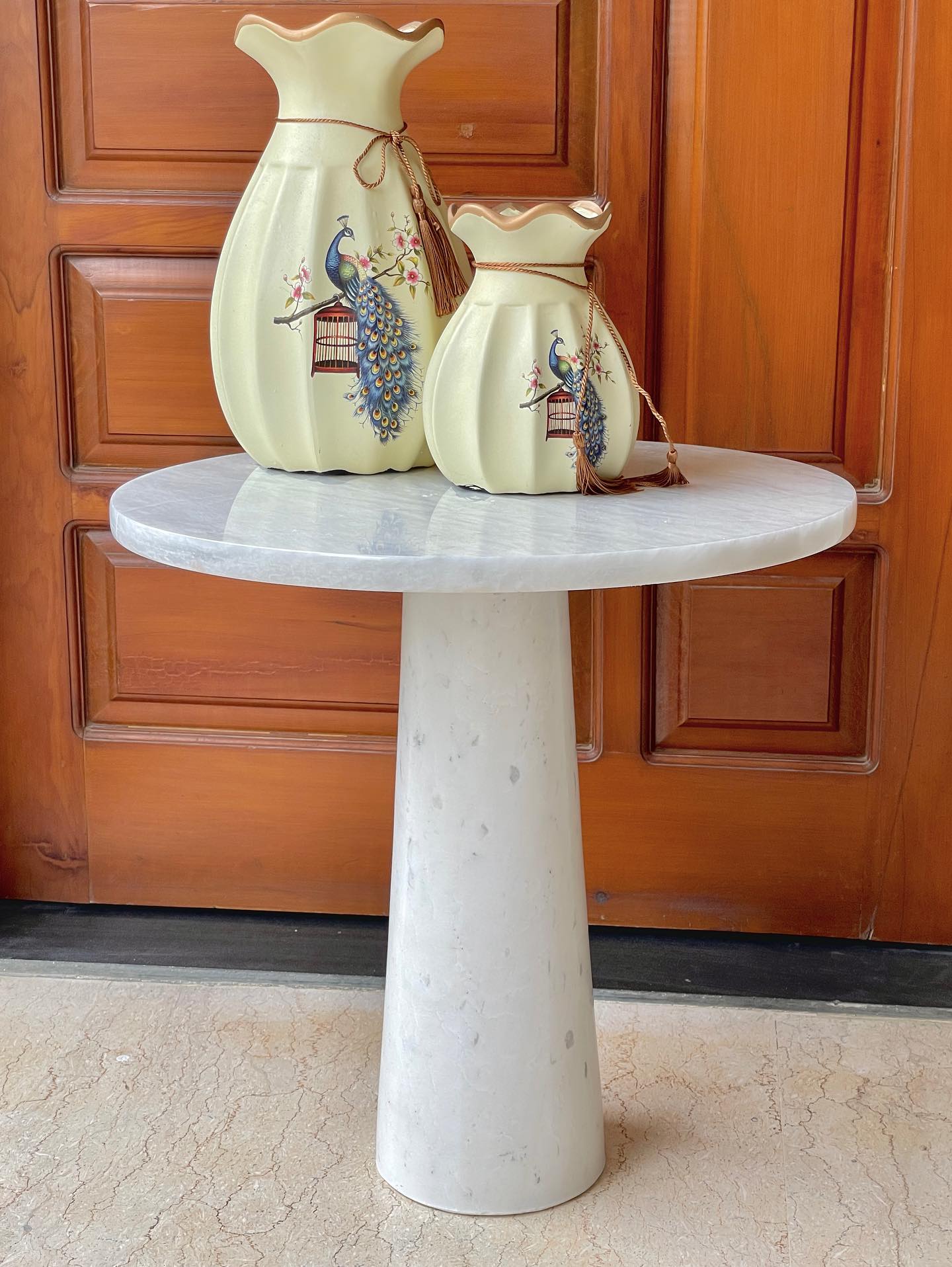 White Ziarat Marble Coffee Table