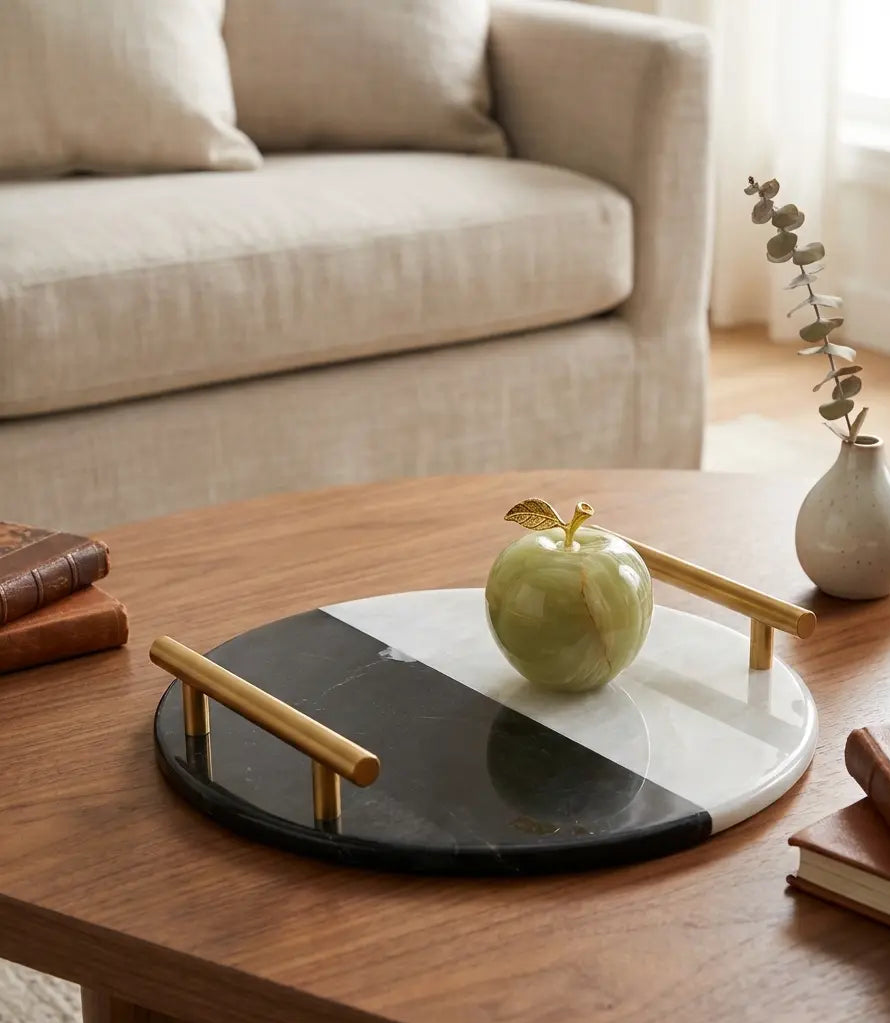 Onyx Handmade Apple Paperweight