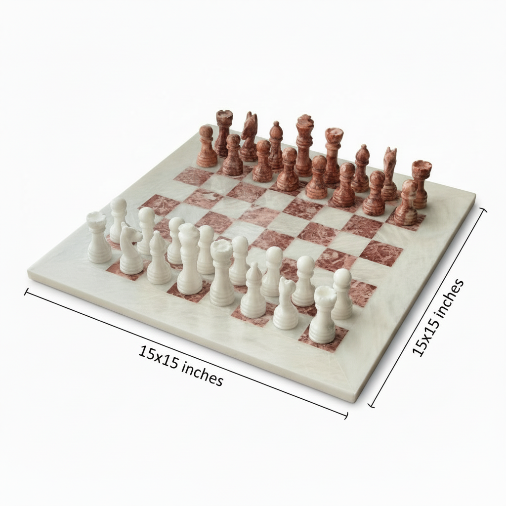 Handcrafted Pink and White Chessboard
