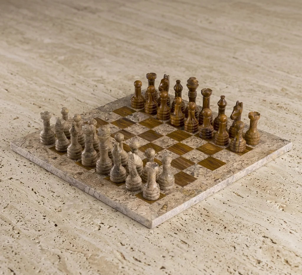 Handcrafted Dust & Old Copper Chess (15x15)