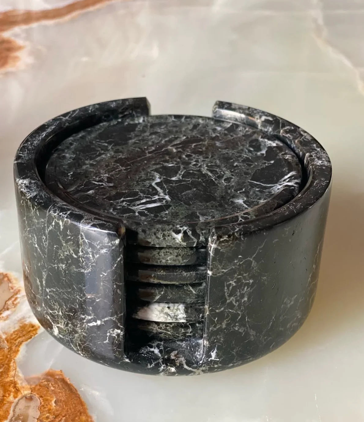 Black Marble Coaster – Noir Collection