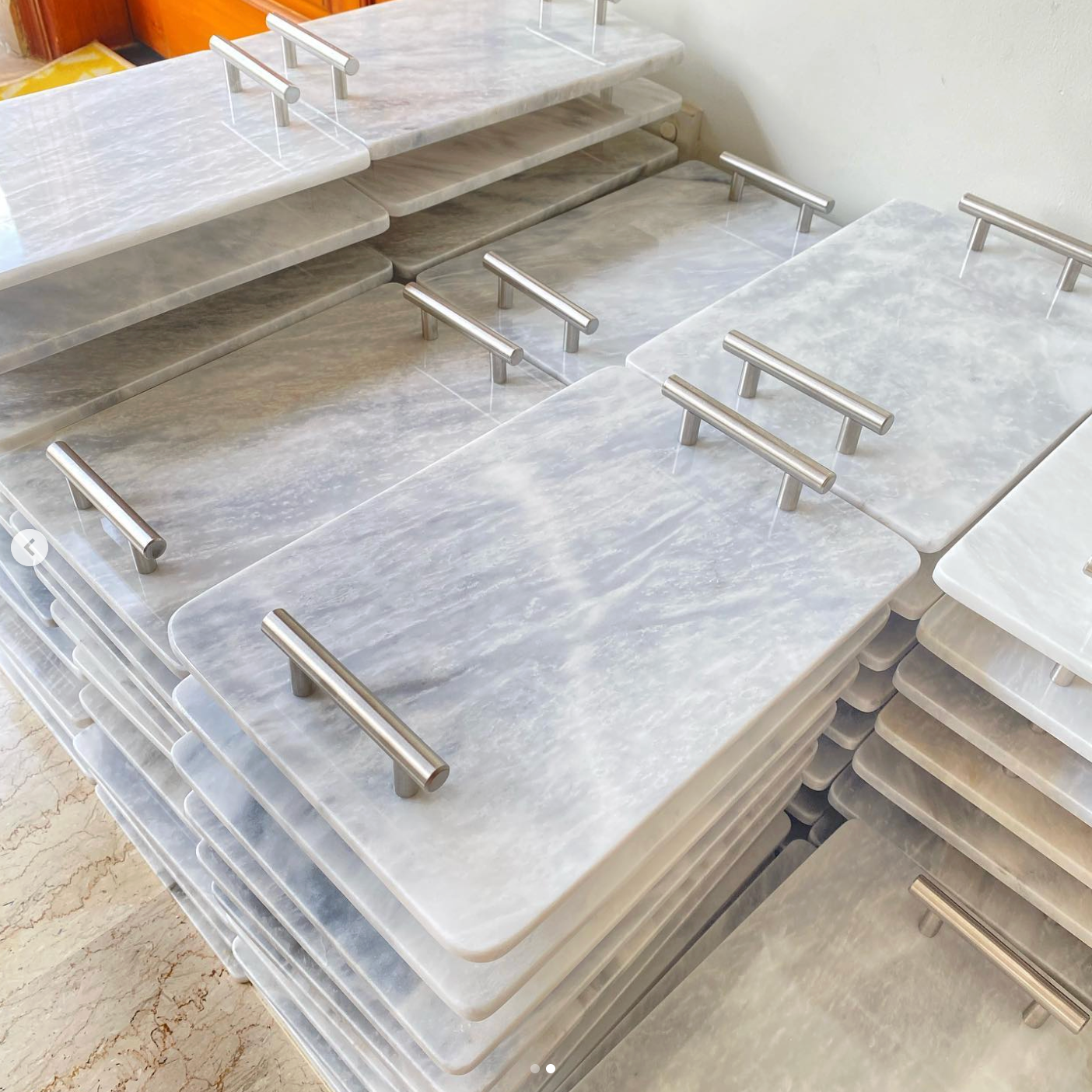 White Marble Platter –  Serene Collection